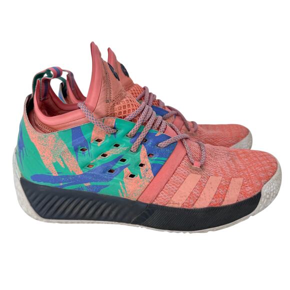 adidas Harden Vol.2 California Dreamin Sneakers Mens‎ 5.5 Orange Lace Up AP9843 main image 6